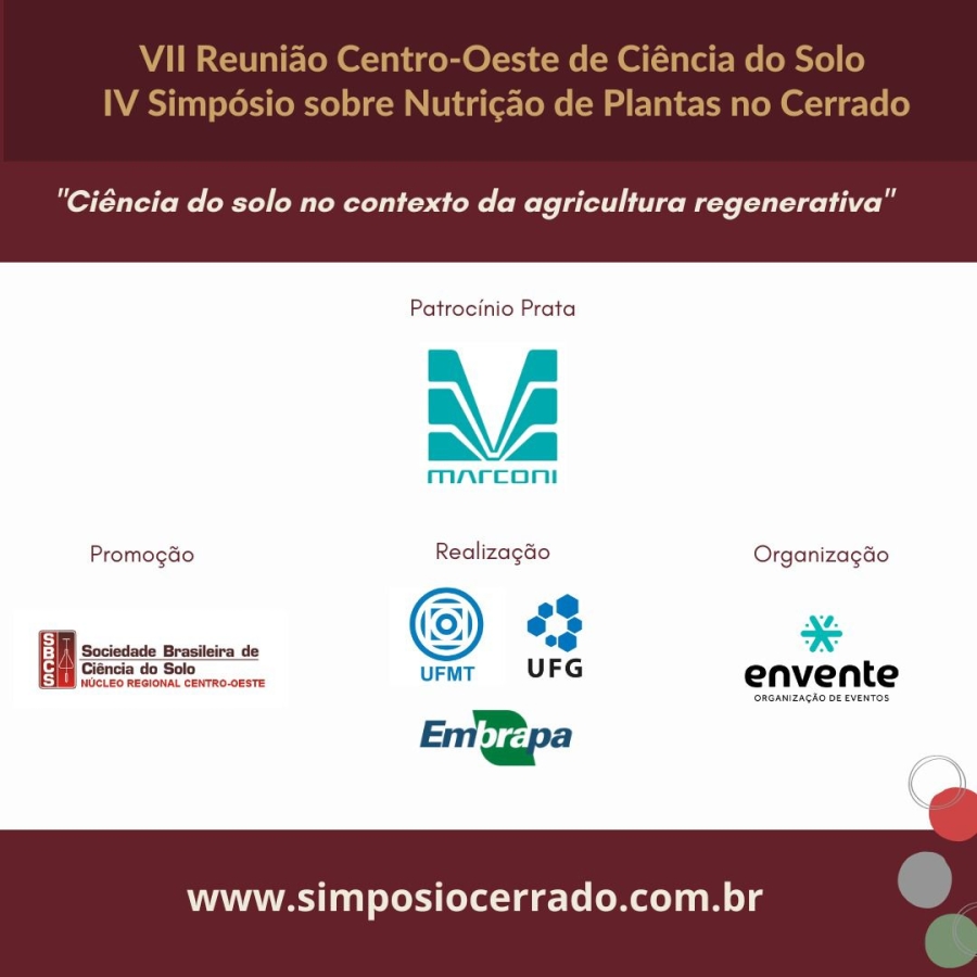 Pesquisadores do INCT-Microagro participarão da VII Reunião Centro-Oeste de Ciência do Solo e IV Simpósio sobre Nutrição de Plantas no Cerrado